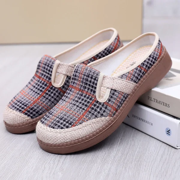 Sapatos femininos estilo étnico tecido bordado sapatos senhoras moda respirável sola plana sapatos casuais para mulher zapatos d - Image 2