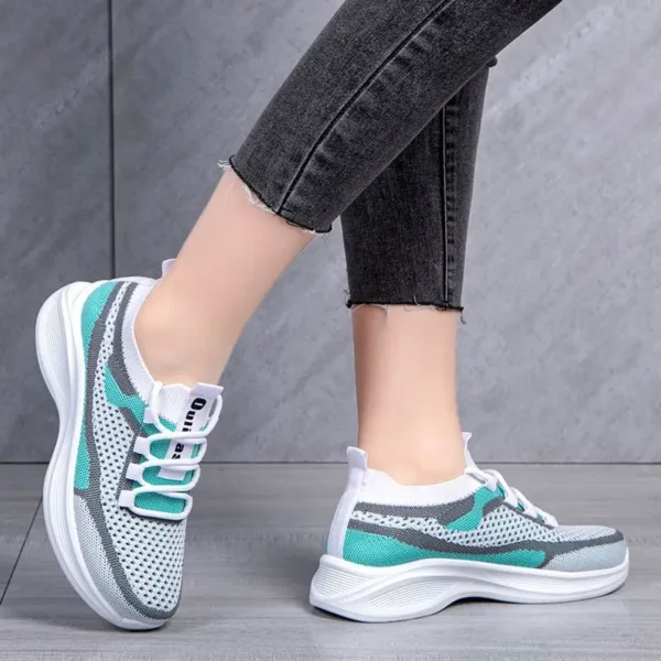 Women's Summer Shoes Fashion New White Shoes Mesh Breathable Sneaker Retro Color Mesh Lace-up Casual Shoes Increased 2025 - Image 7
