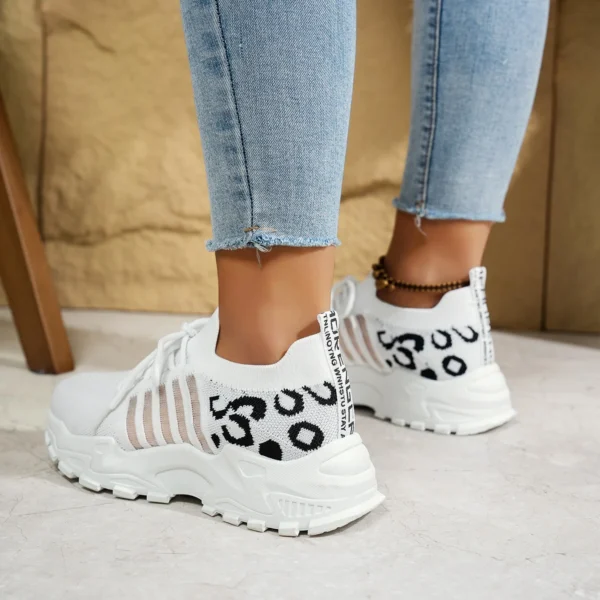 Women's Casual Shoes Summer 2025 New Breathable Walking Mesh Flat Shoes plus size sneaker Women Fitness Leopard Print Women - Image 6