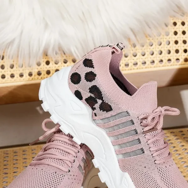 Women's Casual Shoes Summer 2025 New Breathable Walking Mesh Flat Shoes plus size sneaker Women Fitness Leopard Print Women - Image 9
