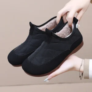 Winter Warm Women's Soft Sole Cotton Shoes Non-slip Casual Flat Casual Lazy 1 Slip-on Cotton Shoes Women's Shoes