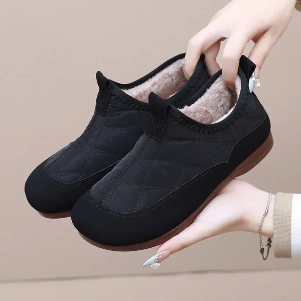 Winter Warm Women's Soft Sole Cotton Shoes Non-slip Casual Flat Casual Lazy 1 Slip-on Cotton Shoes Women's Shoes