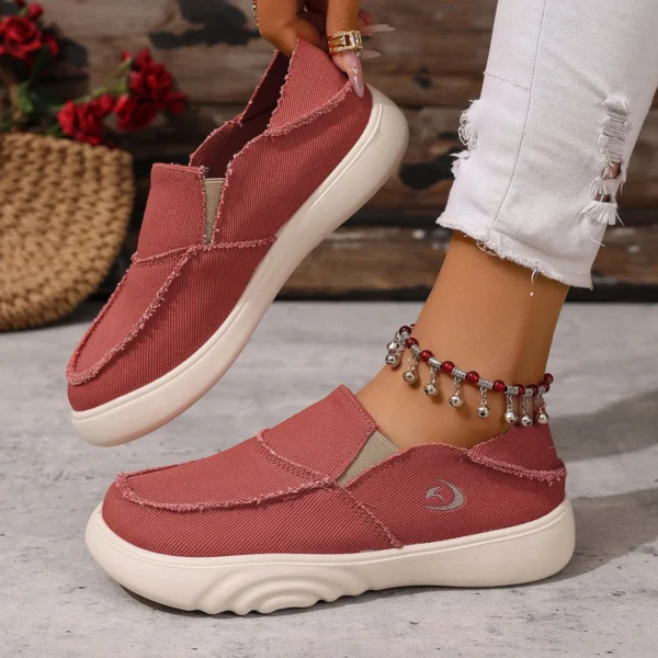 2025 Summer Women Canvas Shoes Canvas Shoes Breathable Casual Shoes Women Music Bottom Shoes Comfortable Light Lazy Boat Shoes - Image 7