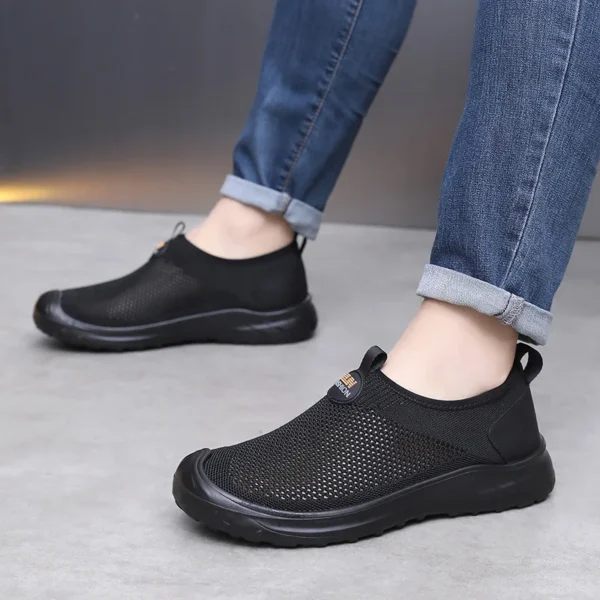 Men's sneaker Classic Casual Shoes Breathable Mesh Running sneaker Without Shoelaces Light Men's Shoes - Image 5