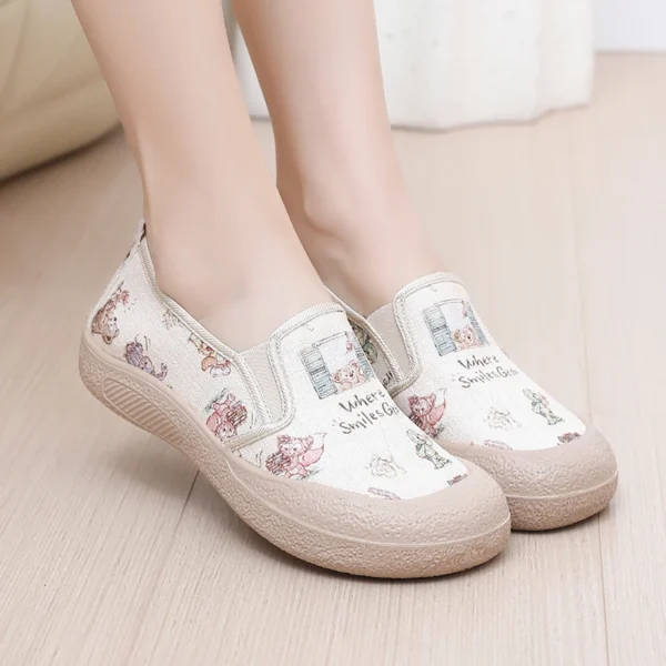 Women's Casual Shoes Summer Canvas Shoes Comfortable Breathable Animal Print Women's Casual Shoes Lightweight Soft-soled Shoes - Image 6