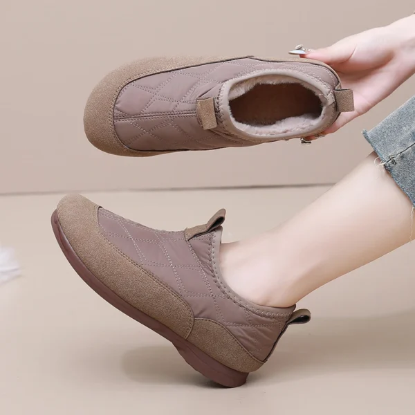 Winter Warm Women's Soft Sole Cotton Shoes Non-slip Casual Flat Casual Lazy 1 Slip-on Cotton Shoes Women's Shoes - Image 7