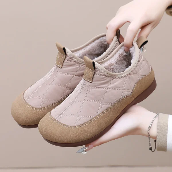 Winter Warm Women's Soft Sole Cotton Shoes Non-slip Casual Flat Casual Lazy 1 Slip-on Cotton Shoes Women's Shoes - Image 2