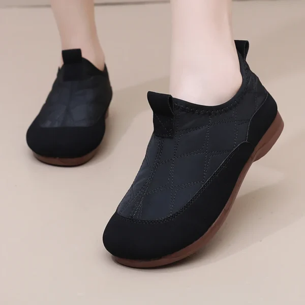Winter Warm Women's Soft Sole Cotton Shoes Non-slip Casual Flat Casual Lazy 1 Slip-on Cotton Shoes Women's Shoes - Image 6