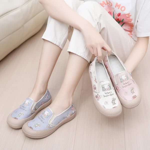 Women's Casual Shoes Summer Canvas Shoes Comfortable Breathable Animal Print Women's Casual Shoes Lightweight Soft-soled Shoes - Image 8