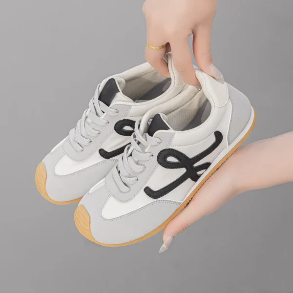 Women's Shoes New Retro Color Matching Flat Shoes Casual All-match Fashion Women's Summer Shoes Casual Shoes 2025 - Image 2