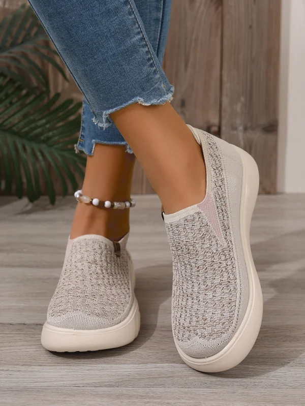 Women's Fashionable and Lightweight Casual Sports Shoes, New Breathable Soft Soled Walking Flat Shoes, Outdoor Travel Boat Shoes - Image 5