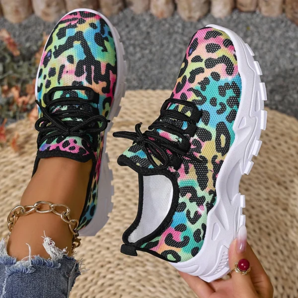 Women's Summer Shoes 2025 New Women's Casual Shoes Leopard Print Fashion All-match Comfortable Height-increasing Women's Shoes - Image 2