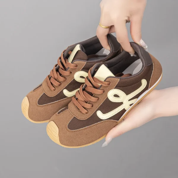 Women's Shoes New Retro Color Matching Flat Shoes Casual All-match Fashion Women's Summer Shoes Casual Shoes 2025 - Image 3