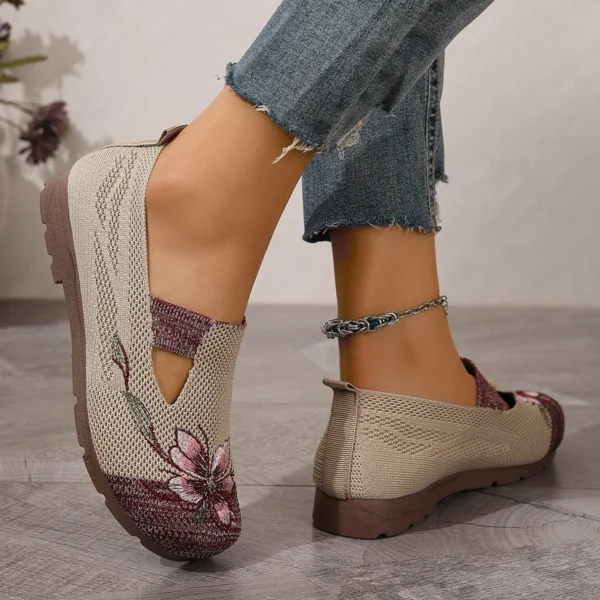 Women's Summer Shoes 2025 New Casual Shoes Embroidered Breathable Flat Shoes Comfortable Soft Sole Shoes Non-slip Women's Shoes - Image 5