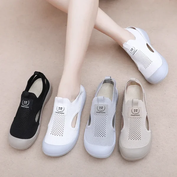 Women's Casual Shoes Summer New Hollow Breathable Lightweight Women's Shoes Casual Shoes Multicolor Choice Soft Sole Shoes - Image 9