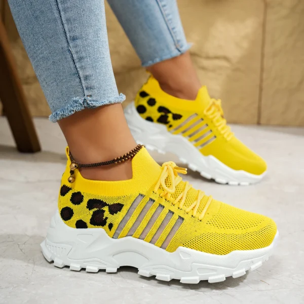 Women's Casual Shoes Summer 2025 New Breathable Walking Mesh Flat Shoes plus size sneaker Women Fitness Leopard Print Women - Image 8