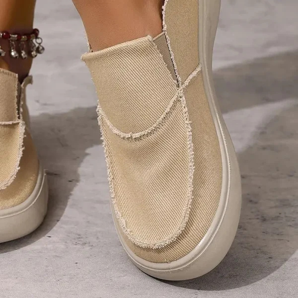 2025 Summer Women Canvas Shoes Canvas Shoes Breathable Casual Shoes Women Music Bottom Shoes Comfortable Light Lazy Boat Shoes - Image 9