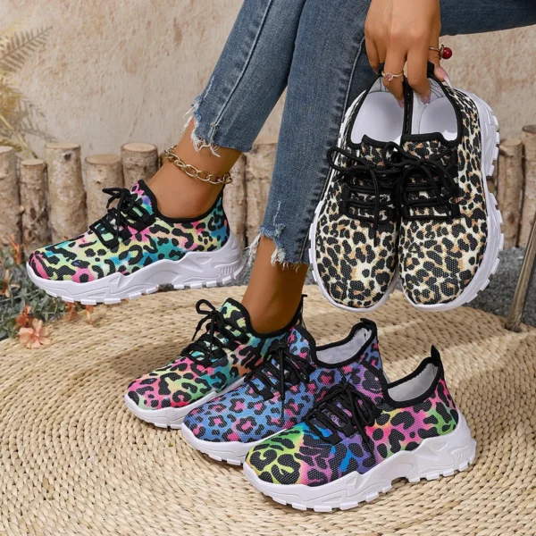 Women's Summer Shoes 2025 New Women's Casual Shoes Leopard Print Fashion All-match Comfortable Height-increasing Women's Shoes - Image 8
