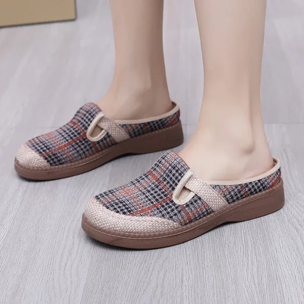 Sapatos femininos estilo étnico tecido bordado sapatos senhoras moda respirável sola plana sapatos casuais para mulher zapatos d - Image 6