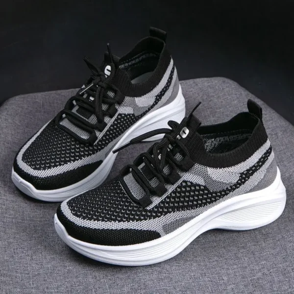 Women's Summer Shoes Fashion New White Shoes Mesh Breathable Sneaker Retro Color Mesh Lace-up Casual Shoes Increased 2025 - Image 5