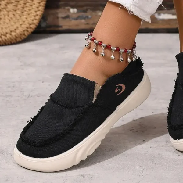 2025 Summer Women Canvas Shoes Canvas Shoes Breathable Casual Shoes Women Music Bottom Shoes Comfortable Light Lazy Boat Shoes - Image 8