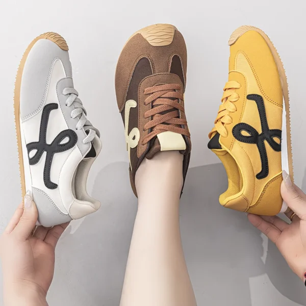 Women's Shoes New Retro Color Matching Flat Shoes Casual All-match Fashion Women's Summer Shoes Casual Shoes 2025 - Image 4