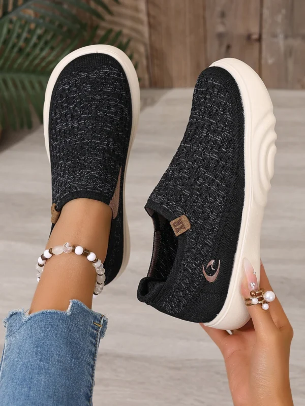 Women's Fashionable and Lightweight Casual Sports Shoes, New Breathable Soft Soled Walking Flat Shoes, Outdoor Travel Boat Shoes - Image 6