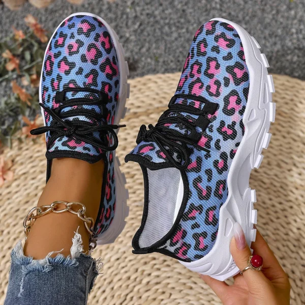 Women's Summer Shoes 2025 New Women's Casual Shoes Leopard Print Fashion All-match Comfortable Height-increasing Women's Shoes - Image 3