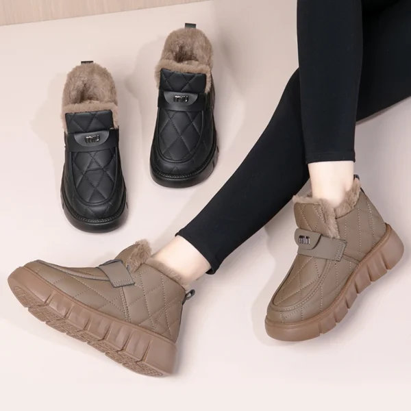 Short Snow Boots Winter New Model with Added Fleece Thickened Waterproof, Anti Slip and Warm Women's Short Boots Sneakers - Image 7