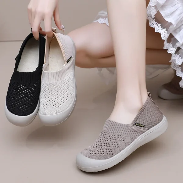 Women's Casual Shoes Summer New Mesh Leg Flat Shoes Women's Shoes Breathable Mesh Lightweight Soft Bottom Women's Shoes - Image 6