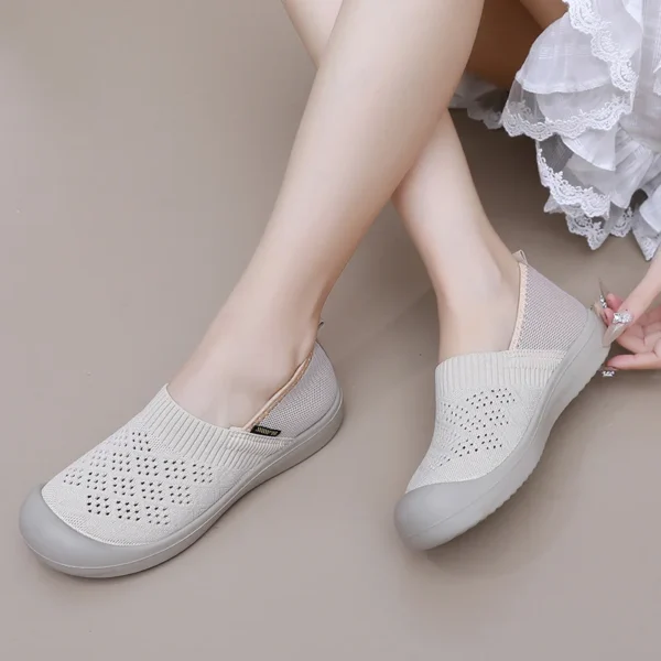 Women's Casual Shoes Summer New Mesh Leg Flat Shoes Women's Shoes Breathable Mesh Lightweight Soft Bottom Women's Shoes - Image 7