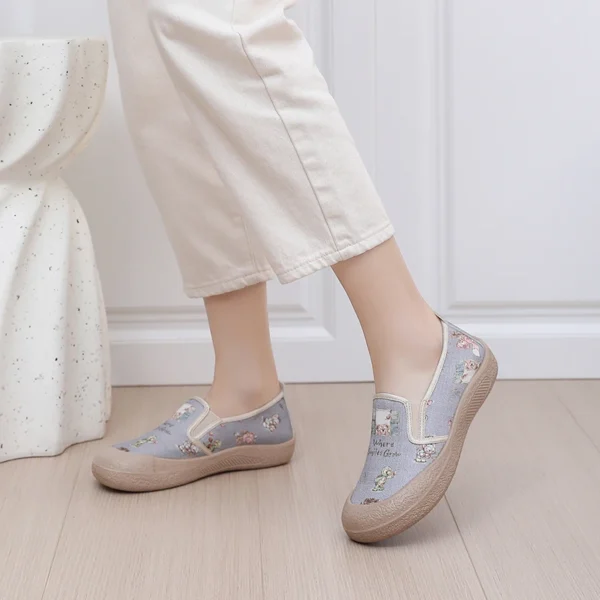 Women's Casual Shoes Summer Canvas Shoes Comfortable Breathable Animal Print Women's Casual Shoes Lightweight Soft-soled Shoes - Image 5