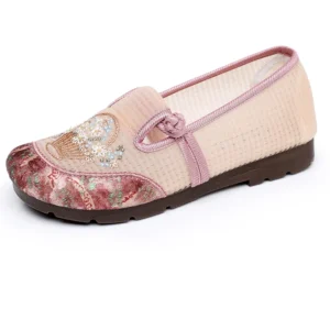 Shoes Women's Soft Sole Casual Shoes Spring New Ethnic Style Embroidered Shoes Non-Slip 1 Slip-On Shoes Women's Shoes