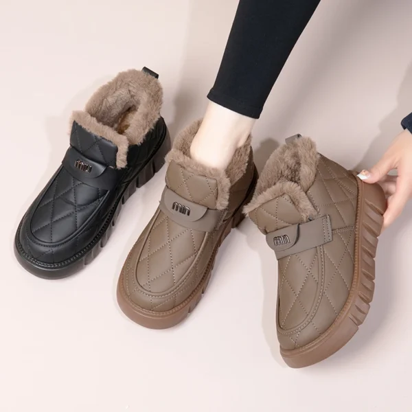Short Snow Boots Winter New Model with Added Fleece Thickened Waterproof, Anti Slip and Warm Women's Short Boots Sneakers - Image 6