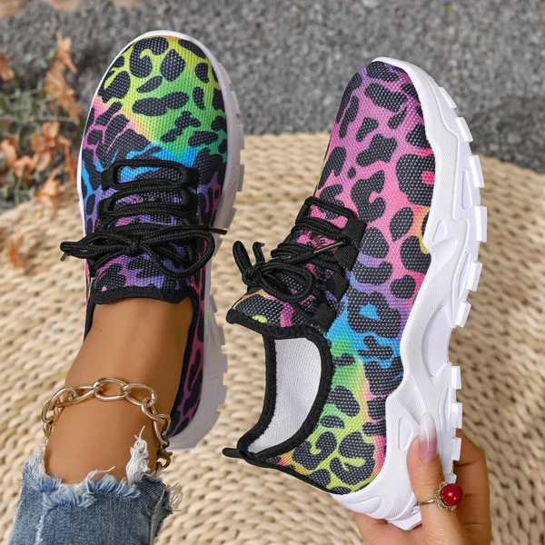 Women's Summer Shoes 2025 New Women's Casual Shoes Leopard Print Fashion All-match Comfortable Height-increasing Women's Shoes - Image 4