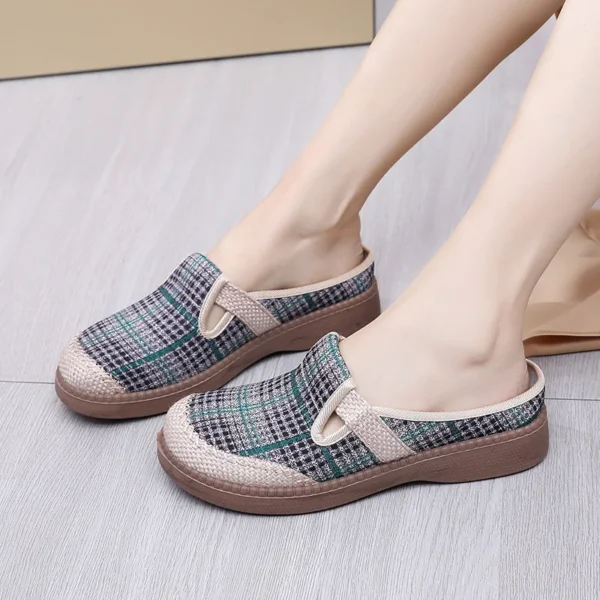 Sapatos femininos estilo étnico tecido bordado sapatos senhoras moda respirável sola plana sapatos casuais para mulher zapatos d - Image 4