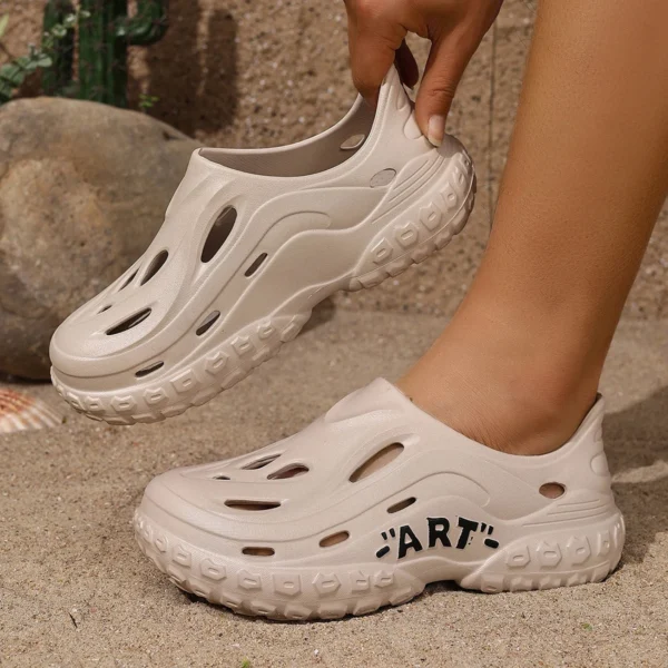 Summer Men's Slippers Hole Shoes 2025 New Casual Soft Bottom Beach Shoes Men's Shoes Outdoor Non-slip Sandals for Men - Image 7