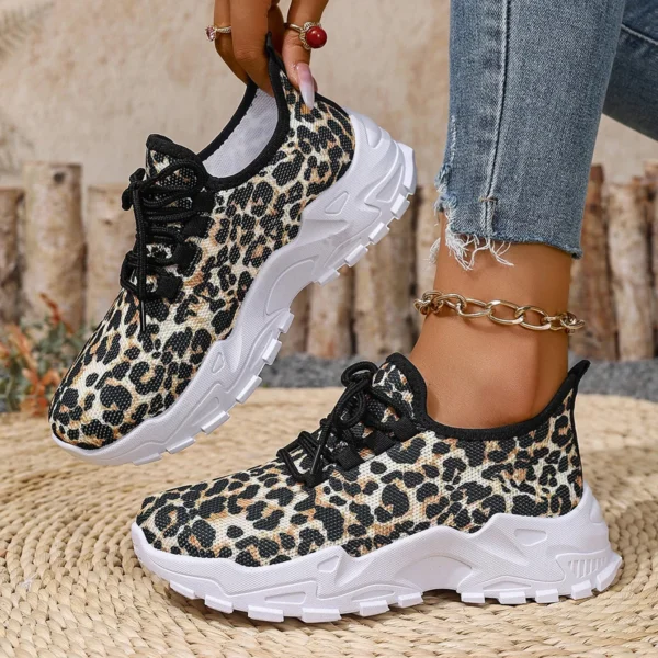 Women's Summer Shoes 2025 New Women's Casual Shoes Leopard Print Fashion All-match Comfortable Height-increasing Women's Shoes - Image 5