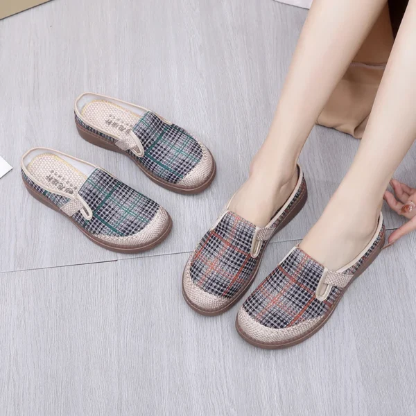 Sapatos femininos estilo étnico tecido bordado sapatos senhoras moda respirável sola plana sapatos casuais para mulher zapatos d - Image 7